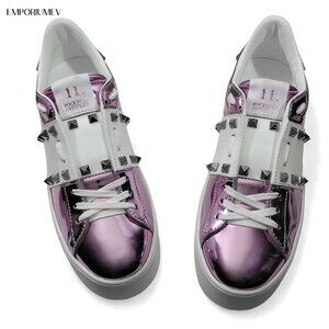 Valentino Garavani Rockstud Platform Sneakers metallic pink Limited Edition US 7